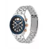 Relógio de homem POLICE 15995JSTBL61M 46mm com mostrador azul e bracelete de pele azul