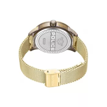 Relógio Police homem Blaze Collection PEWJG0005504 44mm caixa de aço inoxidável pulseira de pele preta analógico quartzo