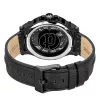 Relógio POLICE Blaze para homem PEWJA2108201 47mm mostrador preto bracelete de pele