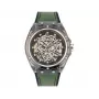 Police Relógio de homem PEWGR1592406 44mm caixa de aço inoxidável bracelete de pele analógico de quartzo