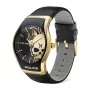Relógio Police homem PEWJA2002301 45mm aço inoxidável quartzo analógico mostrador preto bracelete de pele