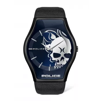Relógio POLICE de homem PEWJA2002302 45mm caixa de aço inoxidável bracelete de pele