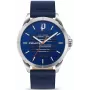 POLICE Relógio de homem PEWJA2204501 46mm Quartzo Analógico Aço inoxidável Mostrador preto Bracelete de couro