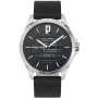 Relógio de homem POLICE PEWJA2204503 46 mm aço inoxidável quartzo analógico mostrador preto bracelete de couro