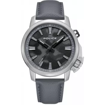 Relógio de homem POLICE PEWJD2202702 44 mm mostrador azul bracelete em pele castanha