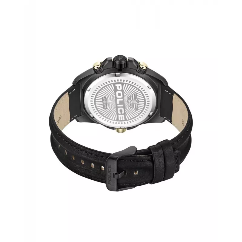 POLICE Relógio homem PEWJF0022501 46mm aço inoxidável preto pele