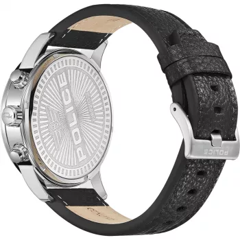 Relógio POLICE homem PEWJF2203305 48mm cronógrafo mostrador preto bracelete de pele