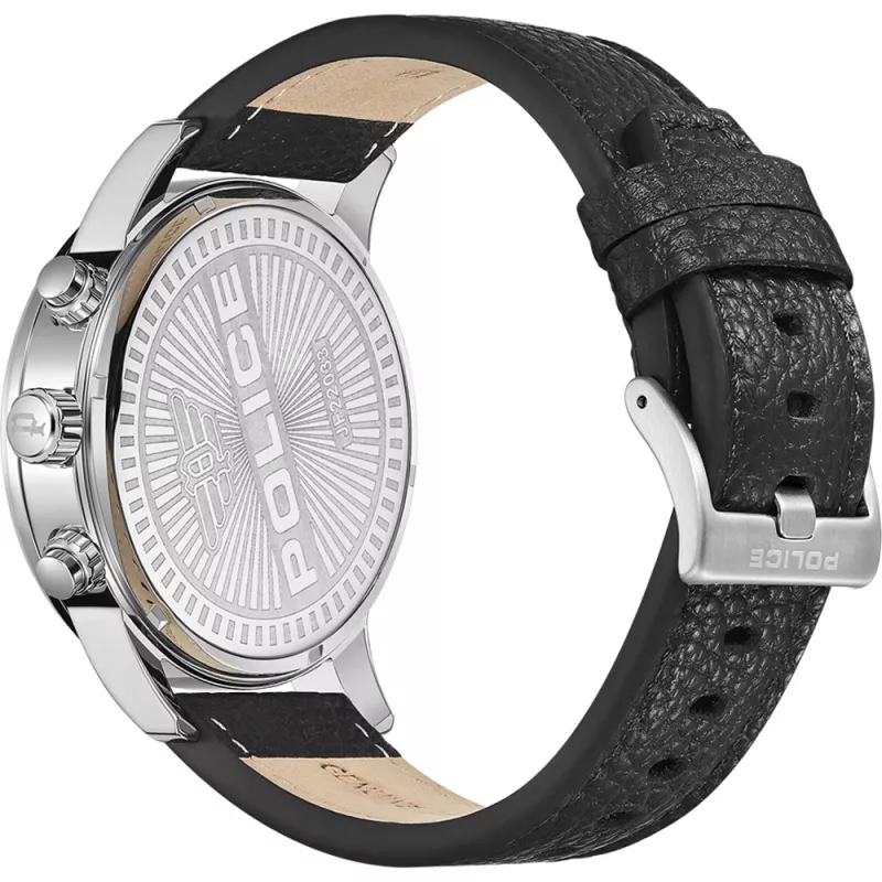 Relógio POLICE homem PEWJF2203305 48mm cronógrafo mostrador preto bracelete de pele