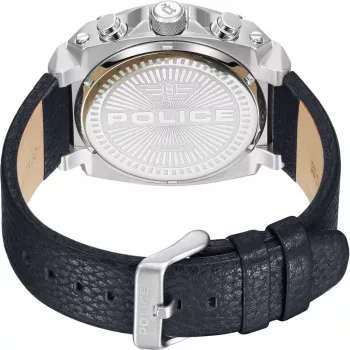 Relógio de homem POLICE PEWJF2226802 coleção Blaze 45mm caixa de aço inoxidável pulseira de pele preta analógico de quartzo