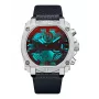 Relógio de homem POLICE PEWJF2226802 coleção Blaze 45mm caixa de aço inoxidável pulseira de pele preta analógico de quartzo