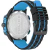 Relógio POLICE para homem PEWJP2110202 46mm caixa de aço inoxidável bracelete de pele castanha mostrador azul