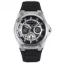 POLICE Relógio de homem PEWJQ2203201 45mm caixa de aço inoxidável mostrador preto bracelete de pele