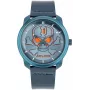 Relógio POLICE homem PL15714JSBL03 Raho mostrador azul bracelete de pele 44 mm