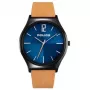 Relógio de homem Police PL15918JSB03 44mm aço inoxidável pele preta