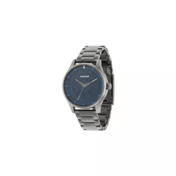 Relógio de homem Police R1453282003 44 mm aço inoxidável mostrador preto bracelete em pele quartzo analógico