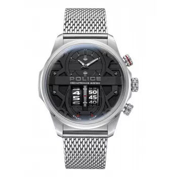 Relógio de homem Police Ranger II PEWJG0006504 44 mm mostrador azul pele castanha