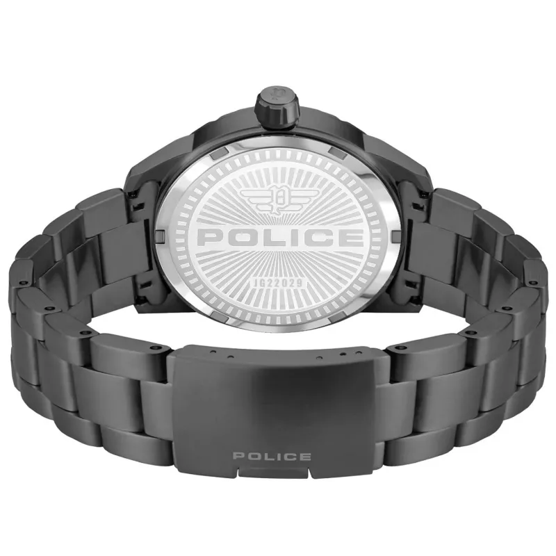 Relógio POLICE Raho homem quartzo com mostrador preto e bracelete de pele PEWJG2202902