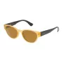 Óculos de sol retangulares POLICE SPL15152760G homem - armação em acetato Havana, lentes de policarbonato verdes, proteção UV400