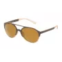 Óculos de sol retangulares unissexo POLICE SPL163557ESG Armação de acetato Havana, lentes de policarbonato verdes 55/19/140 mm UV400