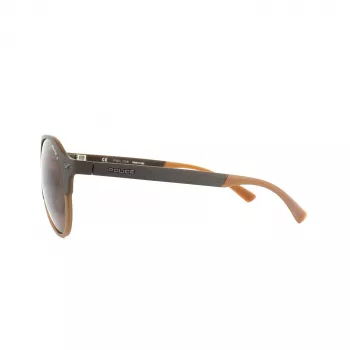 Óculos de sol retangulares unissexo Police SPL1635594CP armação de acetato Havana lentes verdes polarizadas 55/19/140 mm
