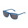 POLICE SPL23155DENH Óculos de sol de homem - Armação preta mate, lentes azuis espelhadas, UV400