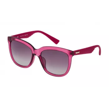Óculos de sol mulher POLICE SPL410-56AFDX olho de gato - armação de acetato preta, lentes de policarbonato cinzentas, proteção UV400