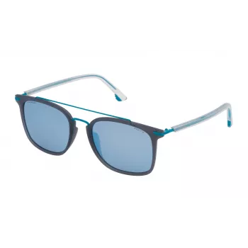 Óculos de sol POLICE SPL58354M20P unissexo - armação de acetato preta, lentes cinzentas polarizadas, 54 mm