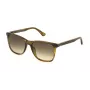 Óculos de sol retangulares de homem POLICE SPL872N5606U8 - armação em acetato Havana, lentes castanhas tingidas, proteção UV400