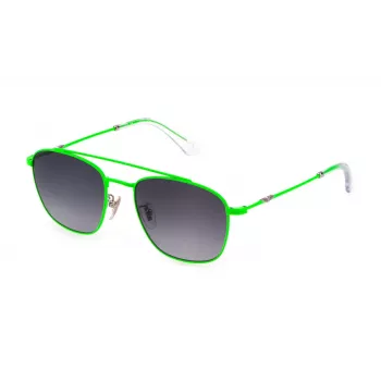 Óculos de sol de homem POLICE SPL996-5508DZ - Armação de acetato preta, lentes cinzentas degradê, 55/19/145 mm