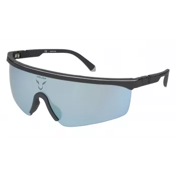 POLICE SPLA28999U5X Óculos de Sol Aviador de Homem Preto Metal Lentes Cinzentas 99mm