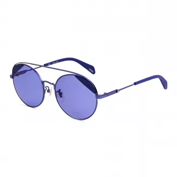Óculos de sol de mulher POLICE SPLA94548P6B retangulares polarizados Havana castanho armação de acetato lentes castanhas 54/18/140 mm