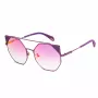 Óculos de sol de mulher POLICE SPLA95568TNV em forma de olho de gato - armação preta, lentes cinzentas degradê 56mm