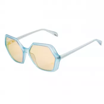 Óculos de sol retangulares de mulher POLICE SPLA9858VA1A - armação de acetato preta, lentes cinzentas, 58 mm