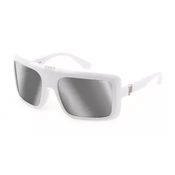 Óculos de sol retangulares de homem POLICE SPLF62-6104AW - armação preta, lentes cinzentas 61/19/130 mm