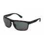 Óculos de sol POLICE SPLF63-630878 para homem retangulares, armação preta mate, lentes fumadas, 63/18/130 mm