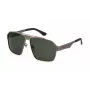 POLICE SPLL08-63I47P Óculos de sol para homem - armação de acetato cinzento escuro, lentes cinzentas polarizadas, 63/13/140 mm