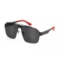 POLICE SPLL08M638YZP óculos de sol retangulares de homem preto/cinzento 63/13/140 mm