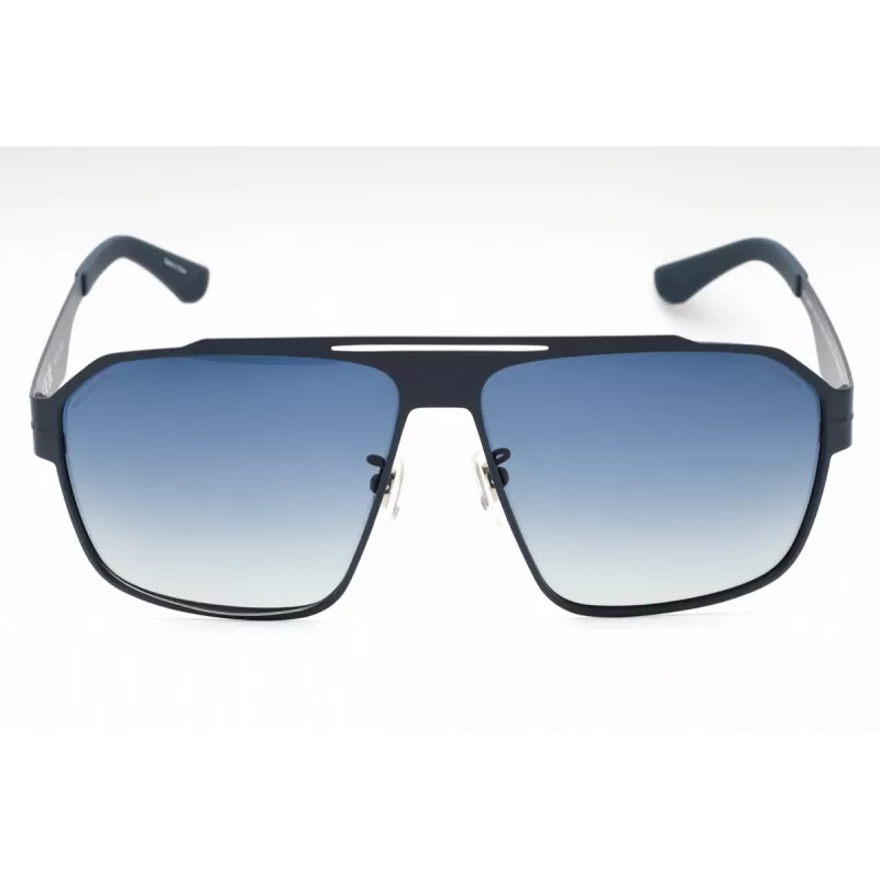 Óculos de sol de homem POLICE SPLL08M63S72P design quadrado - armação preta, lentes polarizadas cinzentas - largura da lente 63 mm