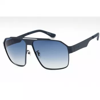 Óculos de sol de homem POLICE SPLL08M63S72P design quadrado - armação preta, lentes polarizadas cinzentas - largura da lente 63 mm
