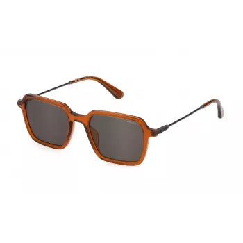 POLICE SPLL10-520W45 Óculos de sol de homem armação Havana lentes cinzentas 52mm