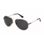 POLICE SPLL11-590302 Óculos de sol unissexo - armação preta, lentes cinzentas, UV400, 59 mm
