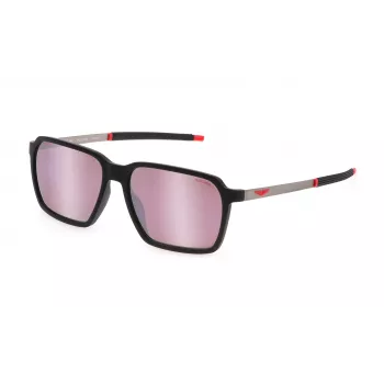 POLICE SPLL16-58U28Z Óculos de sol retangulares de acetato para homem Havana/castanho lentes verdes 58/16/145 mm