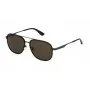 POLICE SPLL78-580627 óculos de sol de homem, retangulares, armação preta brilhante, lentes cinzentas, 58 mm