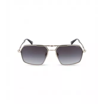 Óculos de sol quadrados de homem POLICE SPLL86-58302Y armação Havana em acetato com lentes verdes em policarbonato UV400