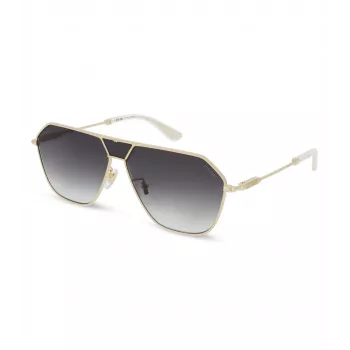 Óculos de sol retangulares homem POLICE SPLL89-62300Y - armação preta lentes cinzentas 62mm