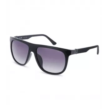 Óculos de sol de homem POLICE SPLN33M590Z42 - armação em acetato preta, lentes em policarbonato cinzentas, proteção UV400, largura da lente 59 mm