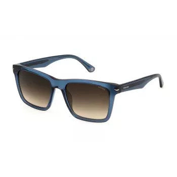 Óculos de sol de homem POLICE SPLN35M550955 armação em acetato Havana lentes castanhas 55/19/145 mm