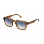 POLICE SPLN36-5206A9 Óculos de Sol Retangulares de Homem - Armação Preta, Lentes Cinzentas 52mm