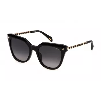 Police SPLN61-540700 óculos de sol mulher preto brilhante cinzento 54mm