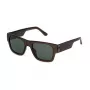 POLICE SPLP23M54M82P Óculos de Sol Retangulares Polarizados de Homem Armação de Acetato Havana Lentes Verdes 54mm